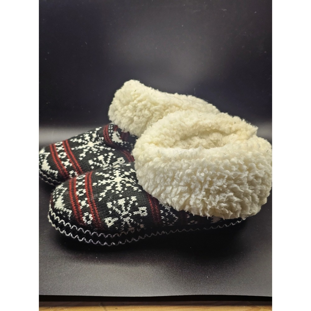 Muk Luks Slippers Womens 5-6 Magdalena Shearling Clog Slip On Comfort Red Fabric - Picture 2 of 7